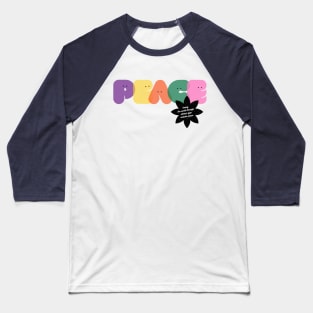 Sending Positive Vibes: Peace Baseball T-Shirt